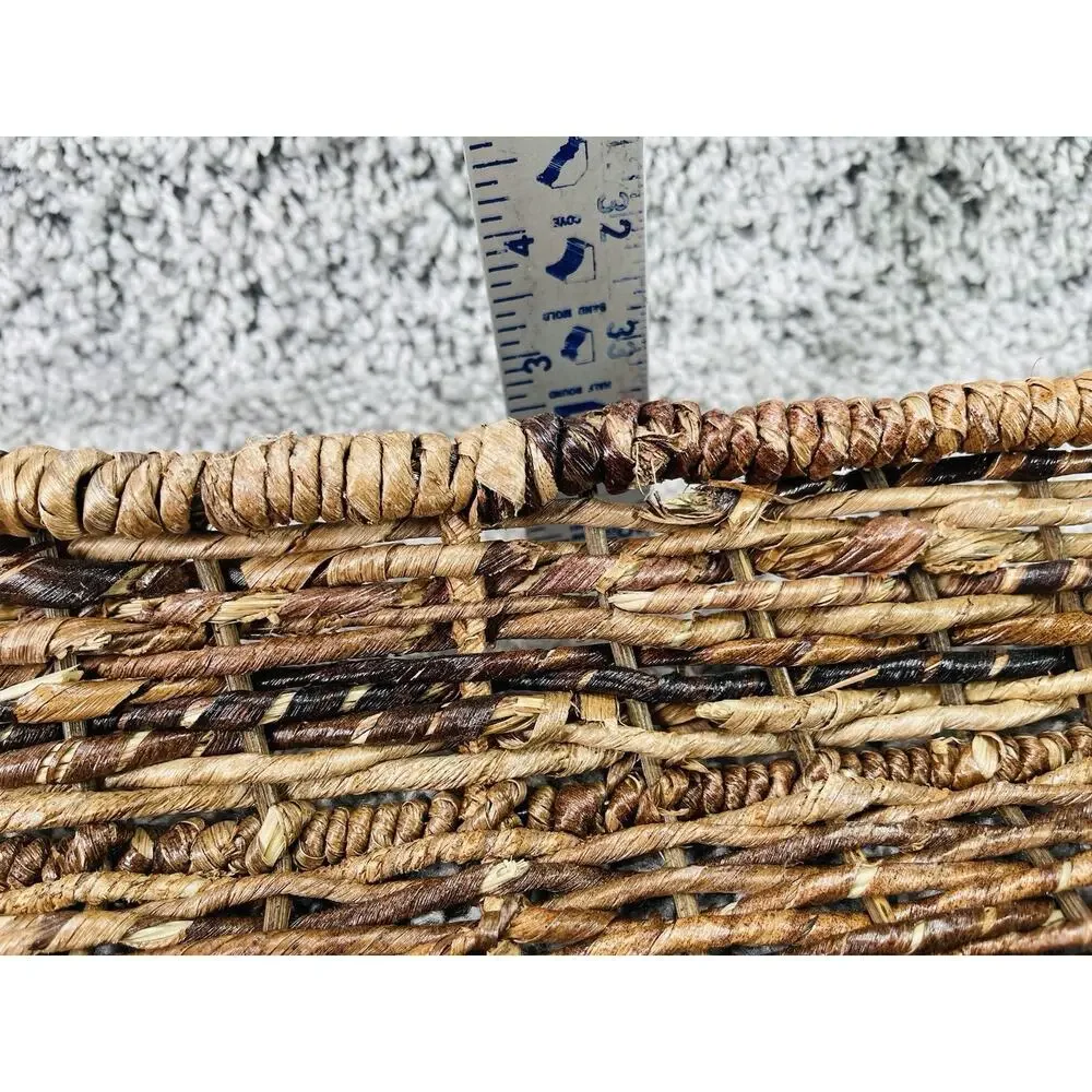 Wicker Bread Basket Oval Brown 14inX4.5inX2in Home Any Room Decoration
